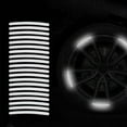 thumbnail image 1 of 20pcs Car Tire Rim Reflective Sticker Night Warning Strip Motorcycle Decals Auto Reflector Bike Wheel Hub Stickers R3G5, 1 of 1