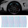 thumbnail image 1 of 20pcs Car Wheel Hub Reflective Sticker Tire Rim Reflective Strips Luminous Sticker Car Wheel For Night Driving Bike, 1 of 7