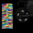 thumbnail image 1 of 20pcs Car Wheel Hub Reflective Sticker Tire Rim Reflective Strips Luminous Sticker Car Wheel For Night Driving Bike, 1 of 7
