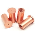 thumbnail image 1 of (20pcs) Carbon Steel Copper Plated Female Spot Weld Screws, M4x30mm., 1 of 5
