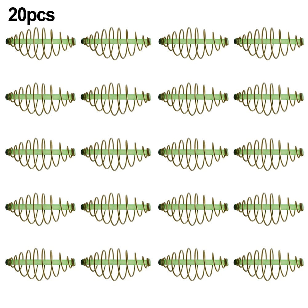 LOT 30 pcs Fishing COIL InLine Wire Cage Bait Feeder Carp Fishing