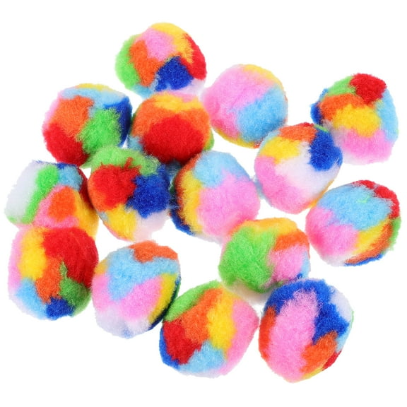 20pcs Colorful Yarn Puff Cat Toys for Kittens Soft Fuzzy Fun Pet Accessories