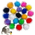 thumbnail image 1 of 20pcs Cat Sparkle Ball for Indoor Cats 1.18 Inch Assorted Color Glitter Kittens Toy Balls Cat Chase Pom Pom Balls for Cats, 1 of 9