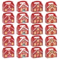 thumbnail image 1 of 20pcs Christmas House Gift Box Kraft Paper Packaging Boxes Cake Candy Storage Boxes Xmas Party Favors Boxes, 1 of 7