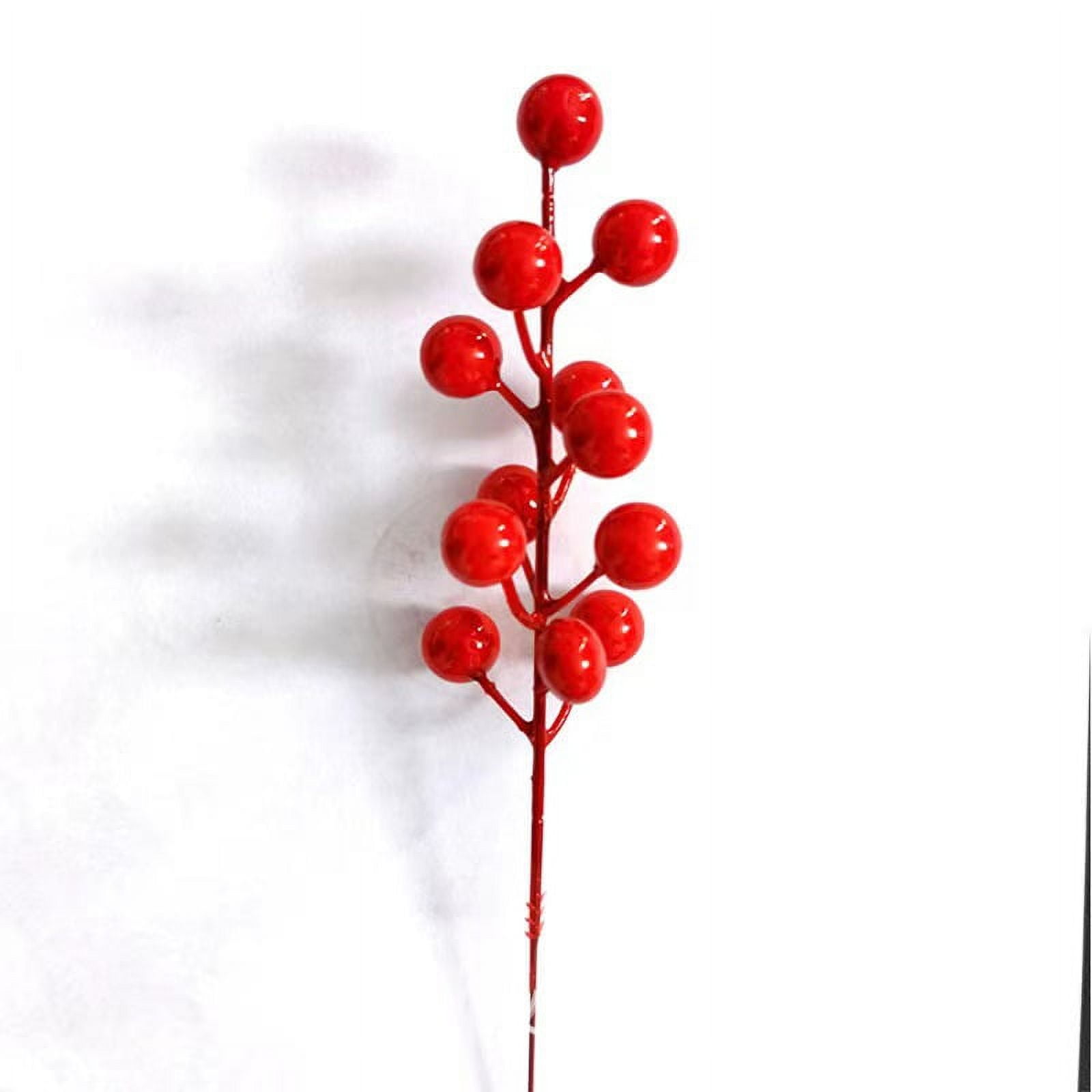 20pcs Christmas Red Berries Artificial Berry Picks Holiday Home Berry