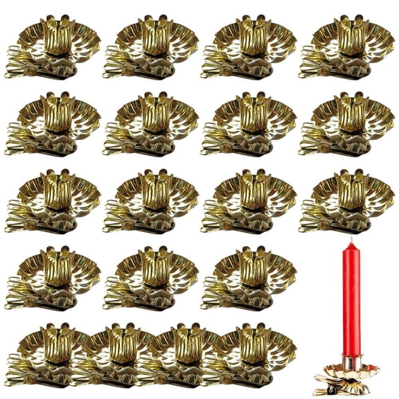 20pcs Christmas Tree Candle Holder Clip on Candle Holders Window Candle Holder Clamps Traditional Vintage Candle Holders with Clip
