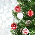 20pcs Christmas Tree Red and White Balls Set Decoration 2.36in Car