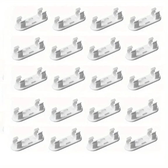 20pcs Clear Cable Management Clips -Adhesive Cable Organizersfor TV, PC, Ethernet, Under Desk & Wall - Home & OfficeOrganization