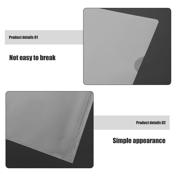 20pcs Clear Document Sleeves Folder Protector for Office Study Paper Protection