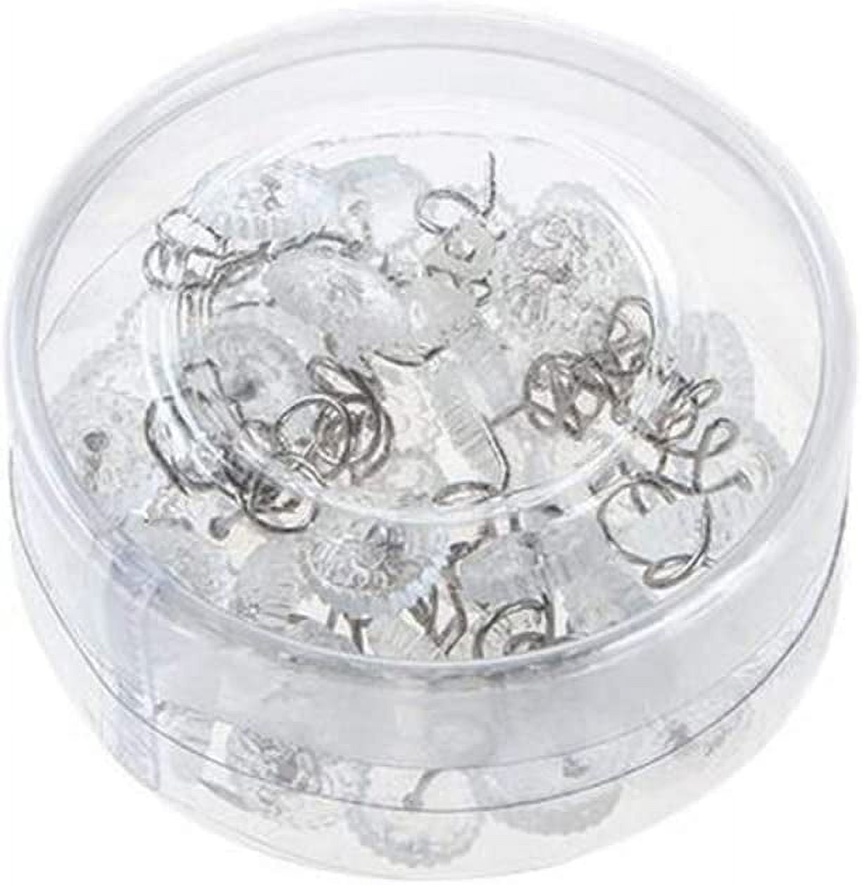 20pcs Clear Heads Twist Pins Fixed Screw Pins for Sofa Cushion Mattress