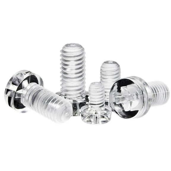 20pcs Clear Plastic Round Head Screws M3x6mm