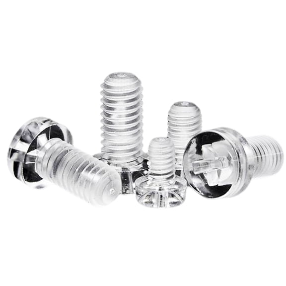 20pcs Clear Plastic Round Head Screws M4x20mm