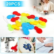 20pcs Colorful Gourd Shaped Needle Threaders, EEEkit Plastic Wire Loop DIY Needle Threader Hand Machine Sewing Tool for Sewing Crafting, Knitting Craft, Quilting, DIY Art