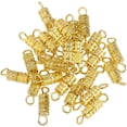 thumbnail image 1 of 20pcs Copper Barrel Screw Type Clasp Jewelry Screw Clasps for DIY Jewelry Bracelet Necklace Making -15x4mm Golden, 1 of 5