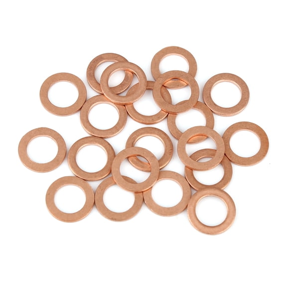 20pcs Copper Crush Washer Flat Sealing Gasket Ring Spacer for Car 10 x 15 x 1.5mm