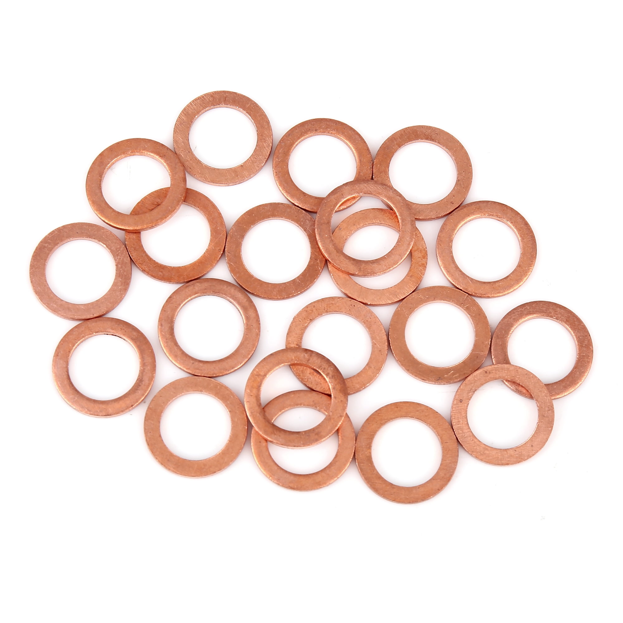 20 Pcs M6 Copper Washers - 18mm OD, 1mm Thick Flat Sealing Gaskets For Oil Plugs, Hydraulic Fittings