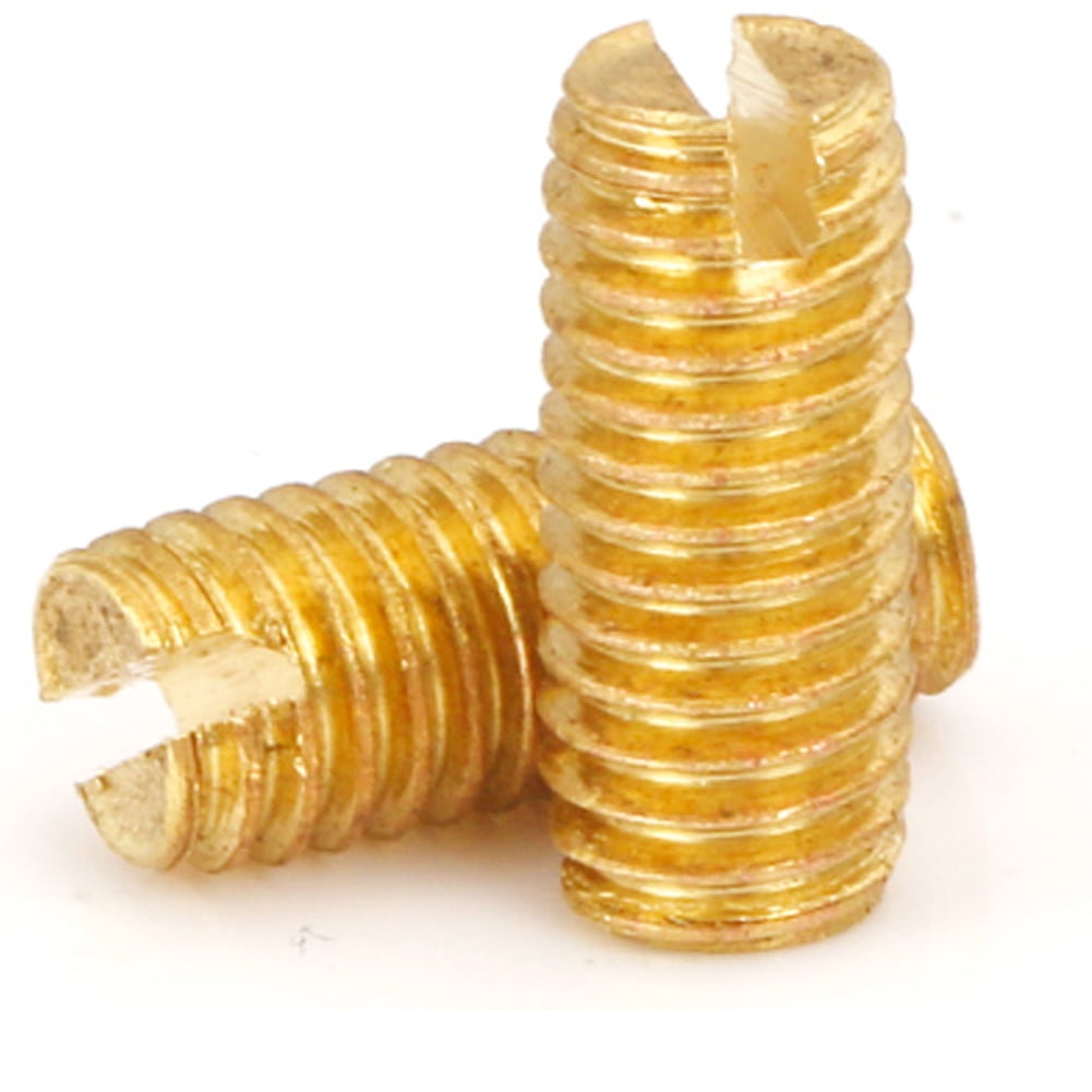 (20pcs) Copper Slotted Set Screws, M4x30mm
