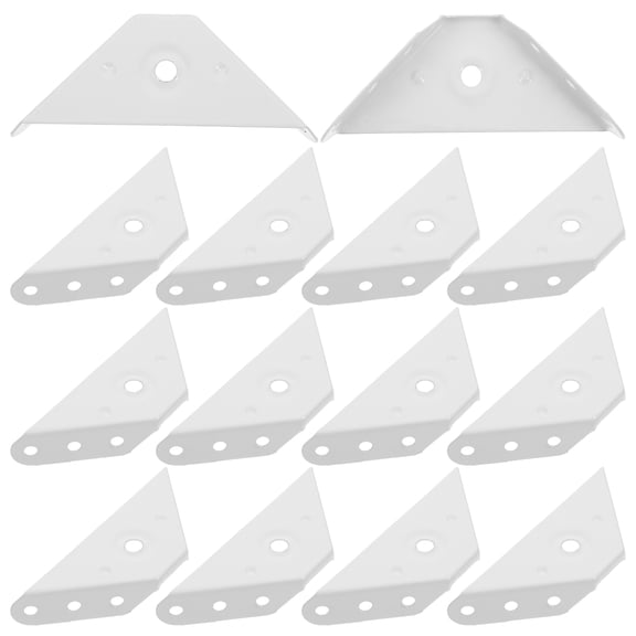 FONDOTIN 20Pcs Universal White Furniture Corner Connectors for Cabinets and Shelves