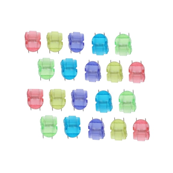 JOWNEEL 20 pcs Cubicle Clips for Walls, Push Pin Clips for Bulletin Board, Cubicle Accessories Fabric Partition Panel Wall Clip for Hanging Photos, Notes, Memos, Data Cables (Multicolor)