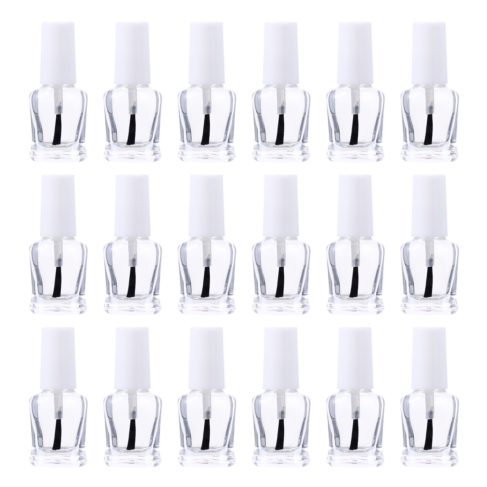 20pcs Cylindrical Empty Nail Polish Bottle Glass Nail Varnish Bottles