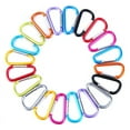 thumbnail image 1 of 20pcs D-ring Locking Carabiner Keychain Spring Clip Lock Carabiner Hook Outdoor Camping Equipmengt - Professional Outdoor Camping Equipment - caribeaner,Lock Buckle, 1 of 6