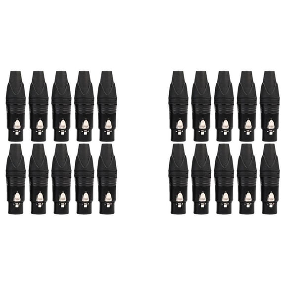 20pcs DIY 3Pin XLR Adapter Socket XLR Aviation Connector Welding Head Microphone Cable Connector( Female)