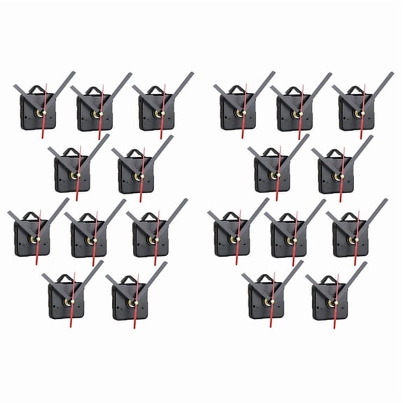 DIY Clock Movement Kit - 20 Quartz Movements, 60 Hands, 20 Accessories, Silent Wall Clock Repair