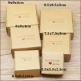 thumbnail image 1 of 20pcs DIY HANDMADE Mutli size paper gifts boxes kraft blank candy wedding cake Package kraft home party suppiles box package 7.5x7.5x3cm kraft handmade, 1 of 5