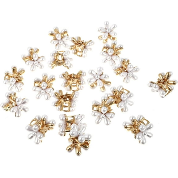 20pcs Daisy Hair Clips French Hair Pin Mini Clips for Hair Wedding Hair Clip Korean Hair Clips Mini Daisy Clips Pearl Flower Claw Clips Mini Hair Clasp Mini Claw Clips Scratch