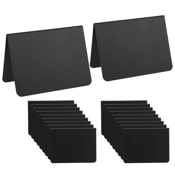 CIMAXIC 20pcs Menu Board for Restaurant Black PVC Erasable Writing Chalkboards