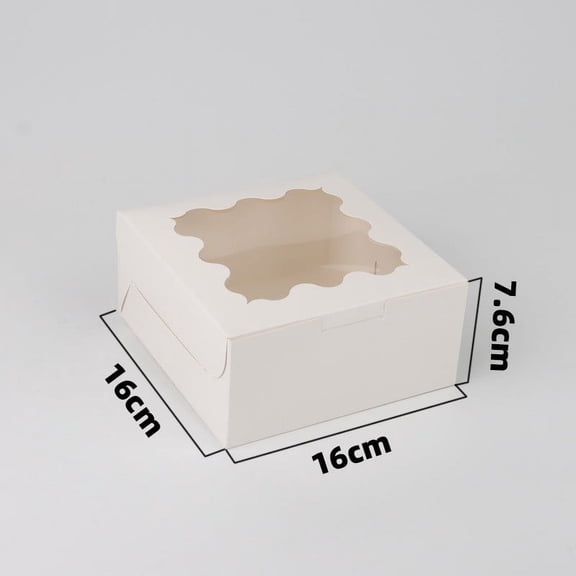 MERRYHAPY White Paper Cake Boxes with Clear Window for Wrapping Lightweight and Easy to Carry Perfect for Desserts 20 Pieces