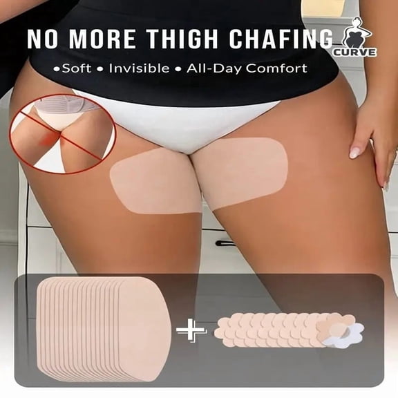 20pcs Disposable Anti-Chafing Pads - Soft & Breathable Thigh Protection Strips for Men and Women