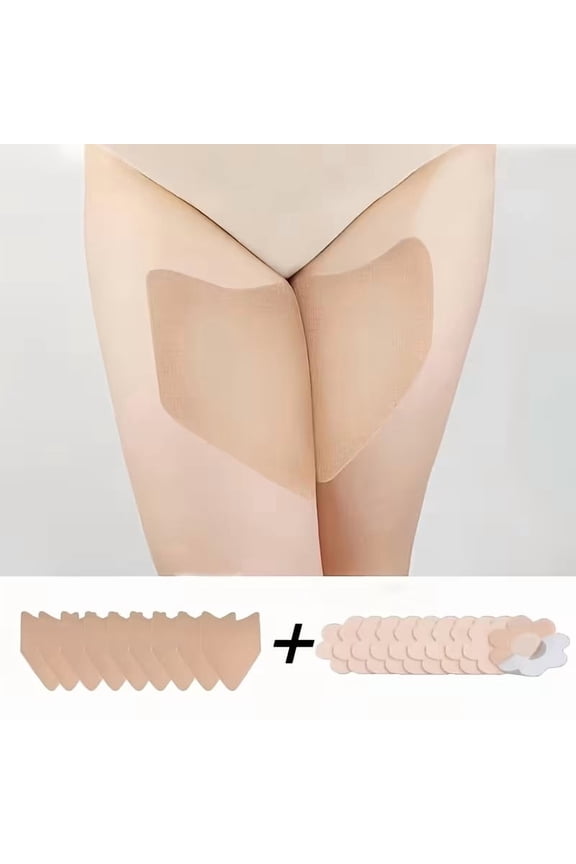 20pcs Disposable Anti-Chafing Thigh Pads & 10pcs Breast Pasties - Soft Breathable Comfort Strips for Men & Women, Sweat-Proof Skin-Friendly Adhesive Liners for Daily Wear Workouts Travel