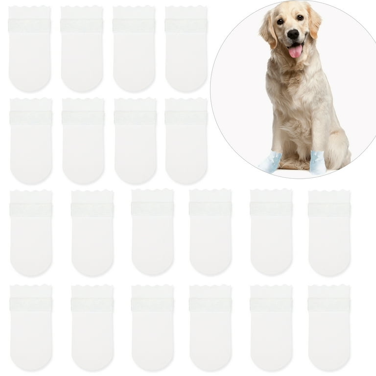 20pcs Disposable Dog Shoes for Large Dogs, Dog Paw Protectors, Dog