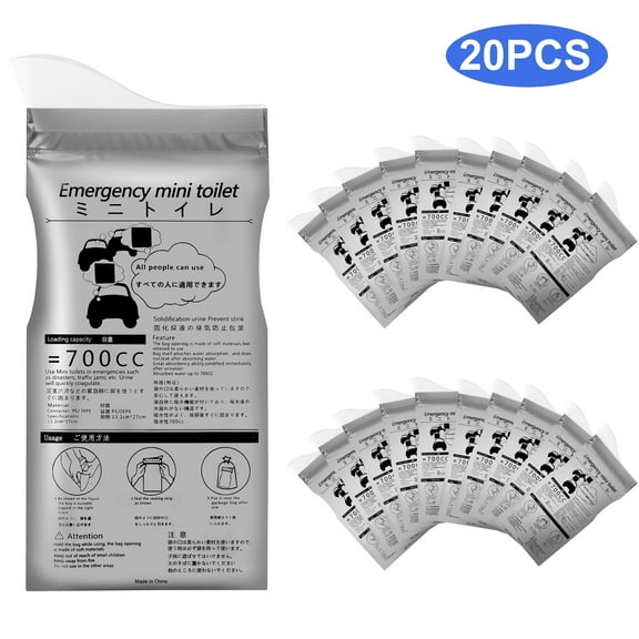 20pcs Disposable Emergency Urinal Bag, EEEkit Portable Camping Pee Bags Vomit Bags for Men Women