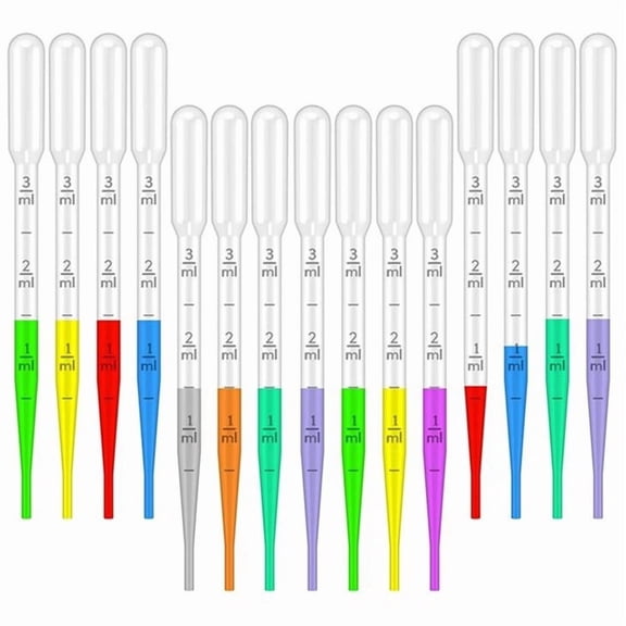 20pcs Disposable Transfer Pasteur Pipette 1ml 3ml 5ml 10ml Pipette With Scale Lab Supplies Pipettes ,Professional Calibration