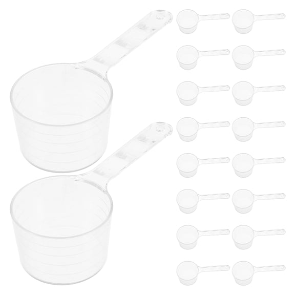 DEEPCRAFF 20Pcs Portable Clear Measuring Scoop Set for Precise Face Mask Mixing and Application
