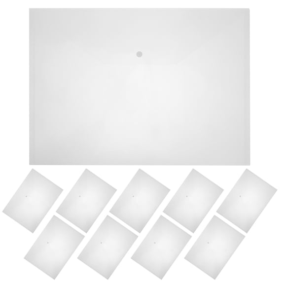 FONDOTIN Clear PP Document Storage Bags, Large Capacity File Folders, 20 Pieces, and Transparent