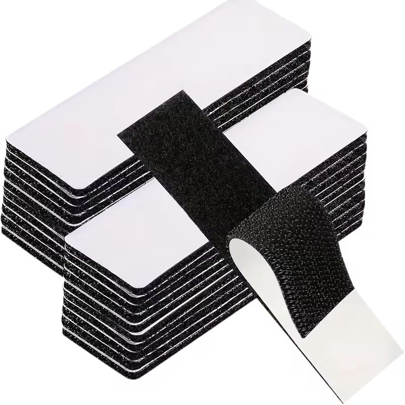 20pcs Double-Sided Adhesive Tape for Car Floor Mats - Strong Self-Adhesive Hook and Loop Fasteners