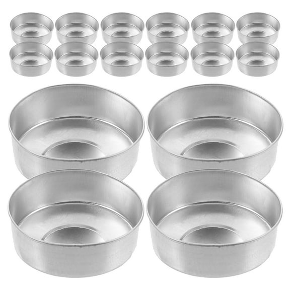 20pcs Aluminum Tea Light Candle Holders Cups for Candle Making, Scented Tealight Containers for Party, Wedding Decor
