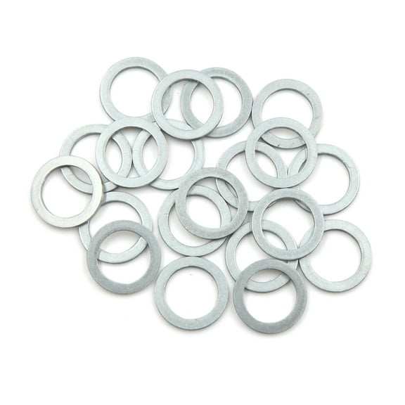 Unique Bargains 20pcs Engine Oil Crush Washers Drain Plug Gaskets Aluminum Alloy for Car 16mm ID. 22mm OD.