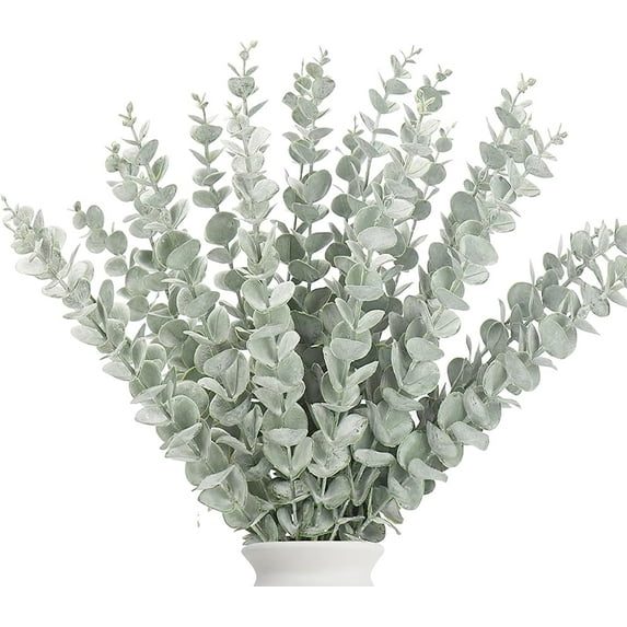 20pcs Eucalyptus Stems Artificial Eucalyptus Leaves Faux Greenery Stems Branches Fake Flowers for Wedding Centerpiece Farmhouse Home Decoration(20 pcs Eucalyptus Plant)