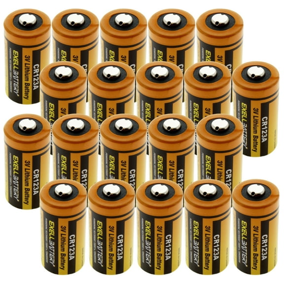 20pcs Exell CR123 2/3A 3V Lithium Batteries 123-SANYO RL123A ULCR123R