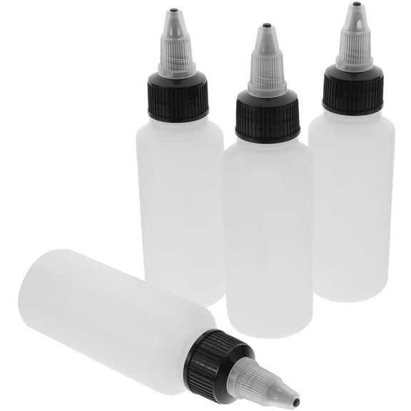 20pcs Extruded Liquid Bottles Ink Dispensing Bottles Empty Pigment Bottles(2oz/60ml)