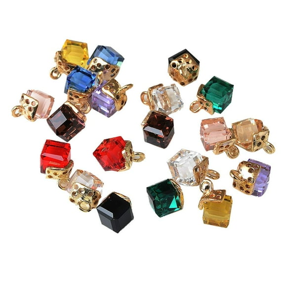 20pcs Fashion Crystal Necklace Pendants Charms for Jewelry Making Craft