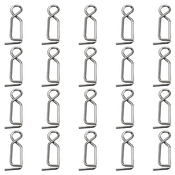 20pcs Fast Lock Clip Fishing Snap for Squid Jig Fast Change Lure Clip Tackle Snap Connector Fishing Tool Accessories