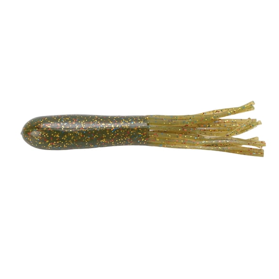 20pcs Fishing Lures 3.5in Artificial Squid Soft Tube Baits for Seawater Fishing, Green