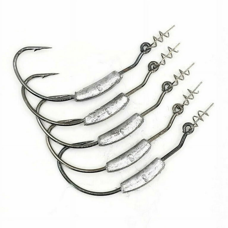 20pcs Fishing Lures Quality Weighted EWG Texas Rig Screw Lock