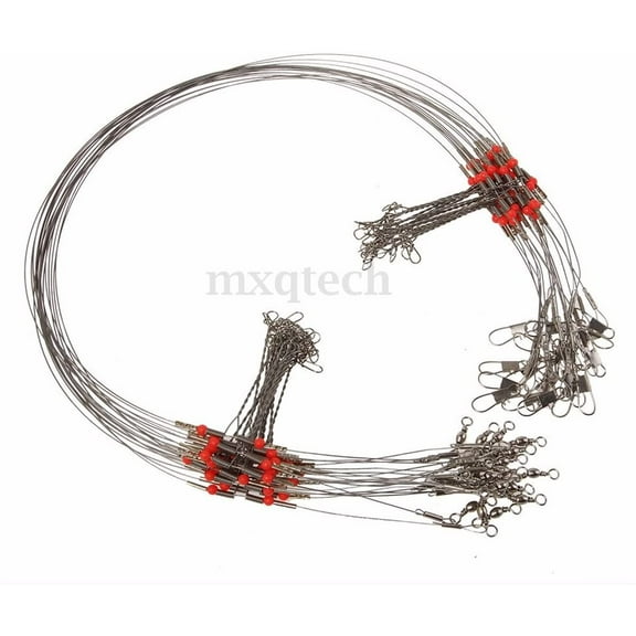 20pcs Fishing Rig Non-Deformed Strong Pull Sea Fishing Stainless Steel Fishing Tackle Accessories Wire Trace Leader Rig for Outdoor