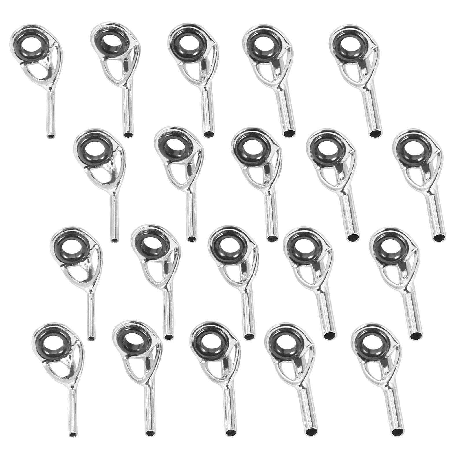 20pcs Fishing Rod Tip Stainless Steel Guides Rings Fishing Accessory